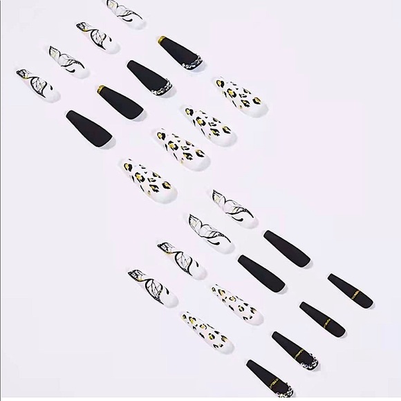 Nails Cheetah black long - Picture 2 of 4